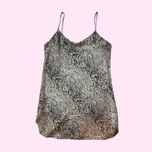 Secret treasures leopard print silk slip
